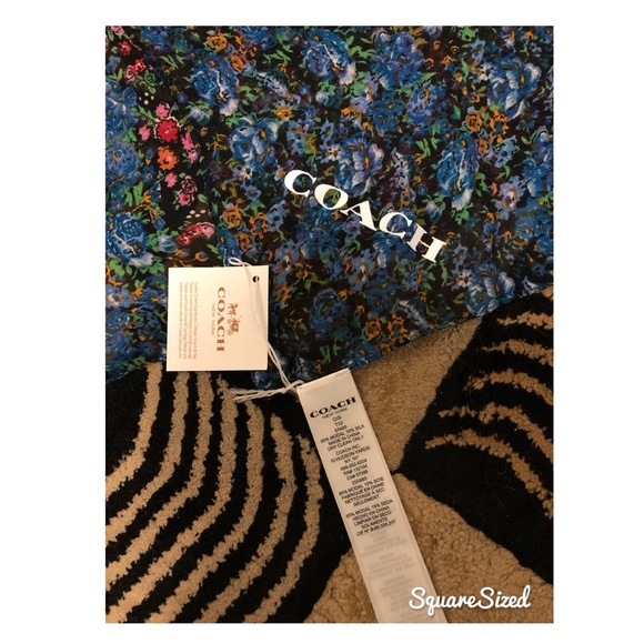 Coach Floral Wrap Scarf - Picture 1 of 4